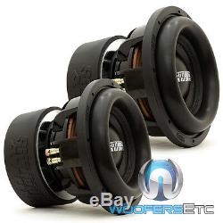 (2) Sundown Audio X-10 V. 2 D2 Révision 2 Pro 10 Dual 2 Ohms 3000w Rms Subwoofers