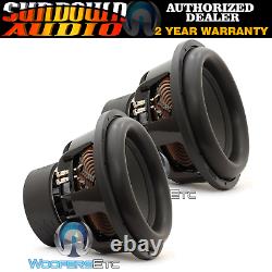 (2) Sundown Audio X-15 V. 3 D1 15 Dual 1-ohm 2000w Rms Subwoofers Basse Haut-parleurs