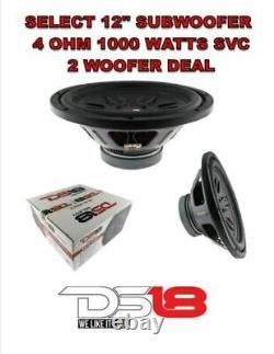 2x Ds18 Slc-md12.4d 12 Pro Sub Woofers Haut-parleur Audio Coil Double Voix 4 Ohm