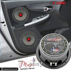 5Core 4 Pcs 6.5 Car Audio Speaker with Bullet 4000W 4 Ohm Mid-Range Loudspeaker → 5Core 4 Haut-parleurs audio pour voiture de 6,5 pouces avec haut-parleur de médium à bullet de 4000 W et 4 ohms
