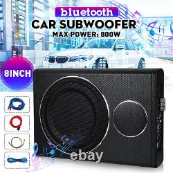 8'' 12v 800w Voiture Subwoofer Haut-parleur Amplificateur Bluetooth Musique Audio