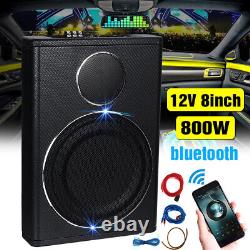 8'' 12v 800w Voiture Subwoofer Haut-parleur Amplificateur Bluetooth Musique Audio
