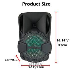 8'' Portable Fm Bluetooth Speaker Subwoofer Heavy Bass Sound System Party 1000w