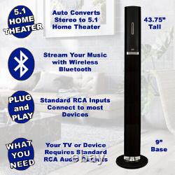 Acoustique Audio Bluetooth Tower 5.1 Système Haut-parleur Avec Micro Et Subwoofer Alimenté