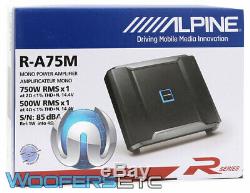 Alpine R-a75m Monobloc Car Audio 750w Rms Caisson De Graves Haut-parleurs Ampli Basse Nouveau