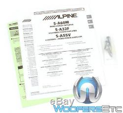 Alpine S-a55v 60w 5 Canaux Rms X 4 + 300w Rms X 1 Composant Amplificateur De Haut-parleurs