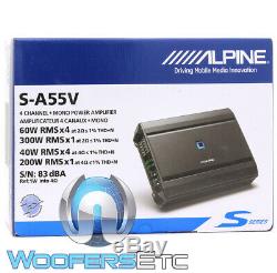Alpine S-a55v 60w 5 Canaux Rms X 4 + 300w Rms X 1 Composant Amplificateur De Haut-parleurs