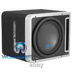 Alpine S-sb12v Halo 12 600w Rms Subwoofer Bass Speaker & Ported Enclosure Box