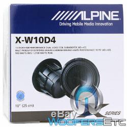 Alpine X-10 Pro Sub W10d4 2700w Dual 4 Ohms Caisson De Basses-parleurs Bass Car Audio Nouveau