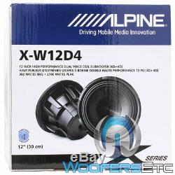 Alpine X-12 Pro Sub W12d4 2700w Dual 4 Ohms Caisson De Basses-parleurs Bass Car Audio Nouveau