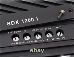 Amplificateur de haut-parleurs de graves Sundown Audio Sdx-1200.1, 1200W RMS
