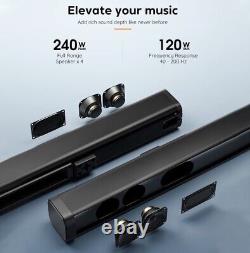 Barre de son avec caisson de basses, barres de son séparables 2.1 canaux pour TV, Bluetooth