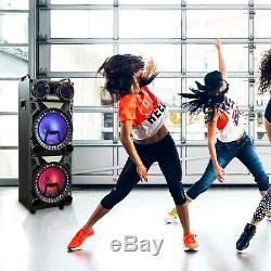 Befree Sound 12 Double Subwoofer Bluetooth Portable Dj Pa Party Enceintes Withlights