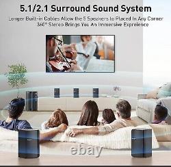 Bobtot Home Theater Systems Surround Sound Speakers 800 Watts 6,5 Pouces Subwoofer