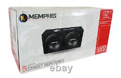 Boîtier d'enceinte de subwoofer de voiture Memphis Audio SRXE212V à double 12 pouces, 1000w, ventilé et chargé SRX