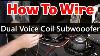 Dual Voice Coil Subwoofer Câblage Double 2 Ohms Bobines