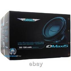 Dynamique De L'image Idmax15 V. 4 D2 Pro 12 Dual 2-ohm 1200w Rms Subwoofer Haut-parleur Nouveau