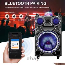 Enceinte Bluetooth portable de 3000W avec subwoofer, système audio de basses puissantes pour fêtes avec microphone