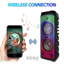Enceinte Bluetooth portable de 5100W avec caisson de basse Sub Woofer, système de son lourd et microphone pour soirées