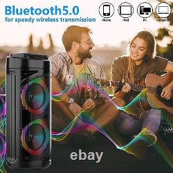 Enceinte Bluetooth portable sans fil avec caisson de basses puissant et son stéréo de qualité - États-Unis