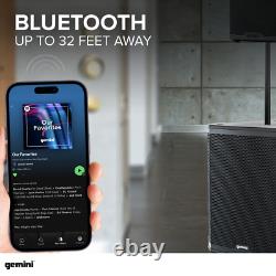 Enceinte de basse professionnelle Gemini Sound New 2400W avec Bluetooth et haut-parleur de 18 pouces