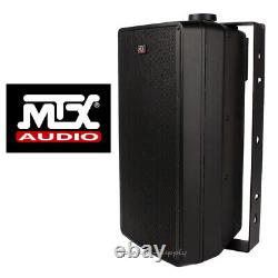 Enceinte tout-temps à 2 voies MTX Audio avec haut-parleur de basses de 8 pouces pour patio, piscine, intérieur et extérieur - Noir