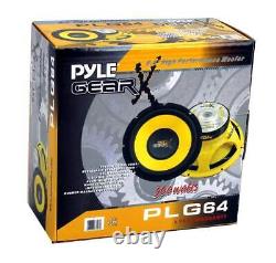 Ensemble de haut-parleurs de voiture Pyle PLG64 6,5 pouces 1200W de basses/médiums audio pour voiture, 2 paires