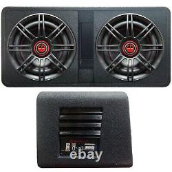 Gravité G12BD2 Double 12 1600W Enceinte de subwoofer actif alimentée pour voiture avec évent de bass-reflex