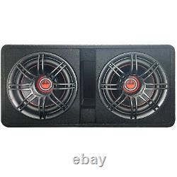 Gravité G12BD2 Double 12 1600W Enceinte de subwoofer actif alimentée pour voiture avec évent de bass-reflex