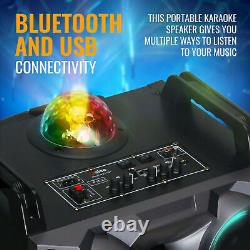 Haut-parleur Bluetooth Portable De 5000w Double Subwoofer Basse Lourde Son Système Led +mic