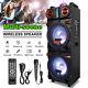 Haut-parleur Bluetooth Double Subwoofer 10 Pouces 9000w Rechargeable Avec Led Dj Fm Party Karaoké