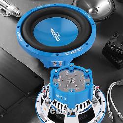 Haut-parleur audio de voiture pour subwoofer, cône moulé par injection bleu de 10 pouces, bleu.