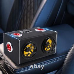 Haut-parleur de voiture Bluetooth 360° avec système de son de grave lourd et télécommande