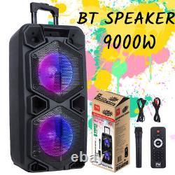 Haut-parleur portable Bluetooth Subwoofer Son de basse lourd Système de fête LED AUX Lot
