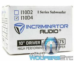 Incriminator Audio I10d4 10 Sous 500w Rms Double 4 Ohms Caisson De Basses-parleurs Bass Nouveau
