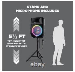 Ion Audio Total Pa Spartan Système Haut-parleur Haute Puissance Avec Bluetooth, Lumières