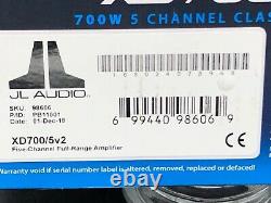 Jl Audio Xd700/5v2 Amp 5-canal Component Speakers Subwoofers Car Amplificateur Nouveau