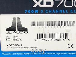 Jl Audio Xd700/5v2 Amp 5-canal Component Speakers Subwoofers Car Amplificateur Nouveau