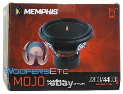 Memphis Mojo 615d4 15 Sub 4400w Dual 4-ohm Car Audio Subwoofer Bass Speaker Nouveau