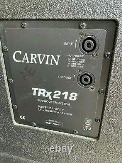 Pair Utilisé Carvin Trx218 Dual 18 High Output Subwoofer (pair) Super Son Small