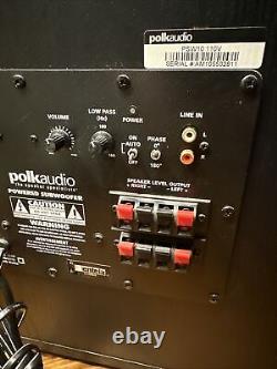 Polk Audio PSW10 110V 100 Watt Subwoofer Compact Alimenté Haut-parleur Sub CLEAN FONCTIONNE