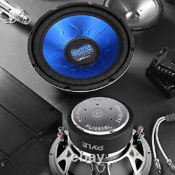 Pyle Auto Vehicle Subwoofer Haut-parleur Audio 12 Pouces Blue Injection Cône Moulé