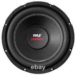 Pyle PLPW10D Puissance 10 1000W 4 Ohm Subwoofer Audio de Voiture à Double Bobine Vocale (Lot de 4)