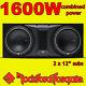Rockford Fosgate Double 12 Punch 1600w Voiture Audio Subwoofer Sub Woofer Basse Box