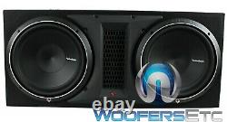 Rockford Fosgate P2-2x12 12 1600w Dual Loaded Subwoofers Bass Speakers Box New  <br/>
   Traduction: Rockford Fosgate P2-2x12 12 1600w Double Subwoofers Chargés de Haut-Parleurs de Basses Boîte Nouvelle