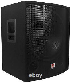 Rockville SBG1188 18 1000 Watt Passive Pro DJ Subwoofer, Boîtier en MDF/Montage sur poteau