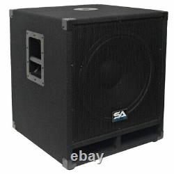 Seismic Audio Pair 15 Pro Audio Sub Cabinet Pa Dj Pro Haut-parleur Audio Sub 300w
