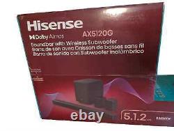 Série Hisense AX Barre de son 5.1.2 canaux 420W avec caisson de basses et enceintes arrière AX5120G