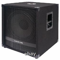 Sound Town 15 3200w Powered Subwoofers With Speaker Outputs Metis-15spw2.1-pair