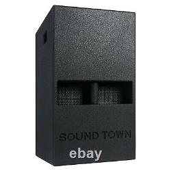 Sound Town Carpo-v412ds Set 2column Speaker 112 Acrive Folded Horn Subwoofer